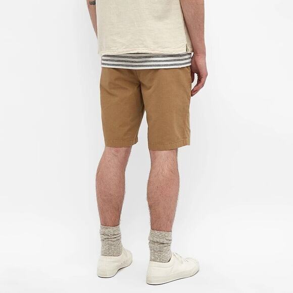 New men's sz 32 Barbour solid khaki beige cargo ripstop roller shorts sand - Picture 2 of 5